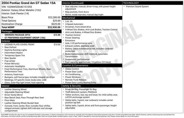 pontiac grand am 2004 1G2NW52E64C151055 image pontiac grand am 2004 1G2NW52E64C151055 image